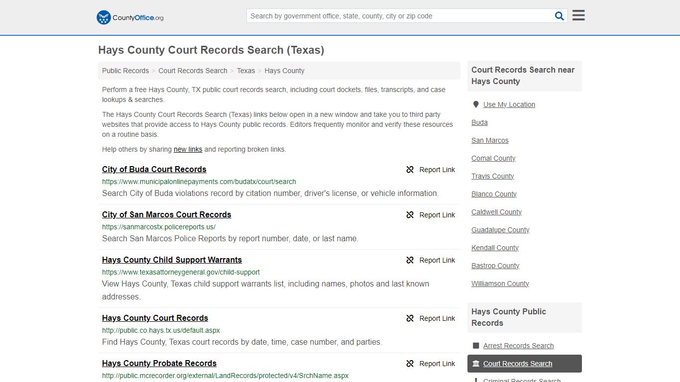 Court Records Search - Hays County, TX (Adoptions, Criminal, Child ...