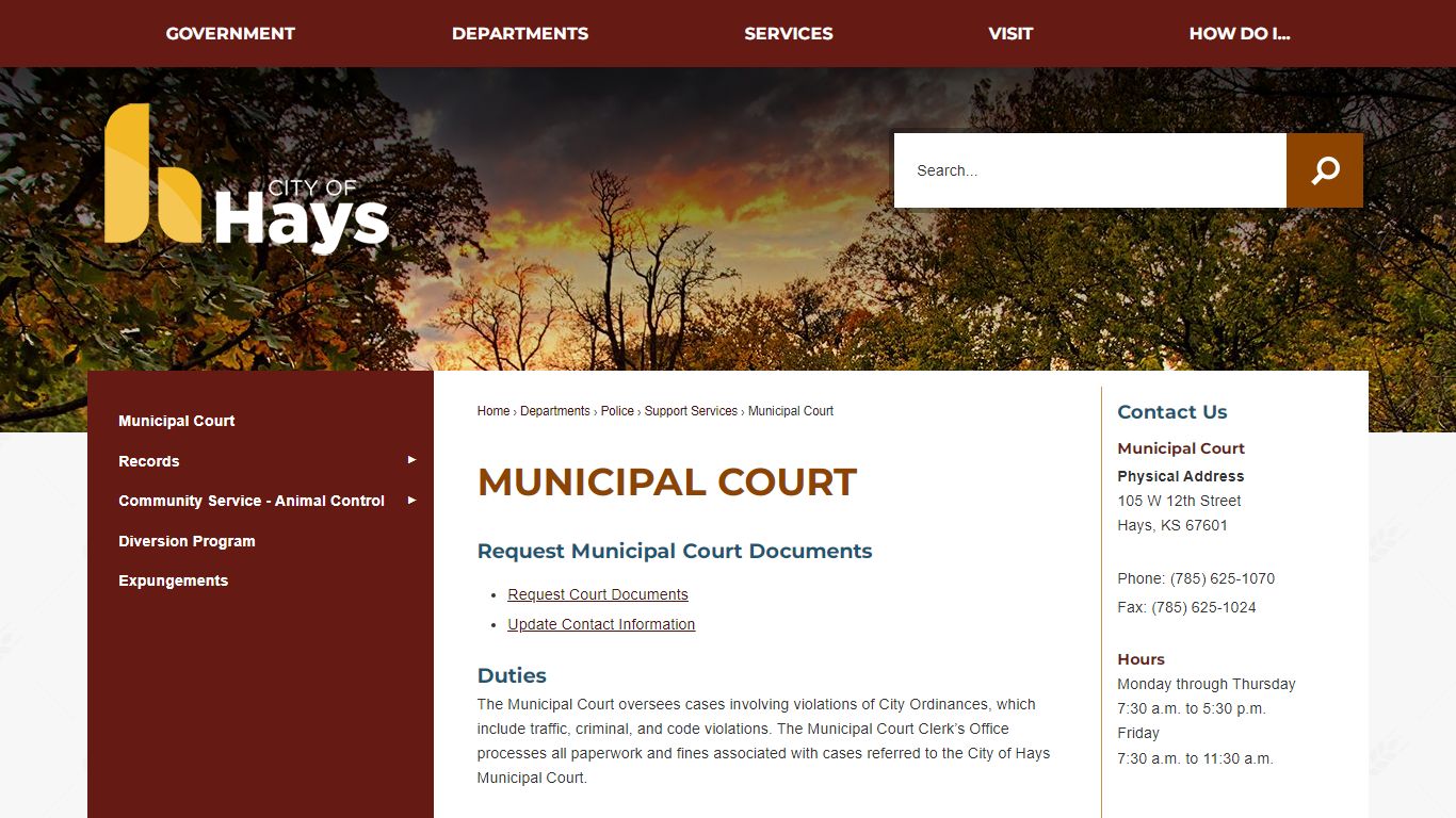 Municipal Court | Hays, KS